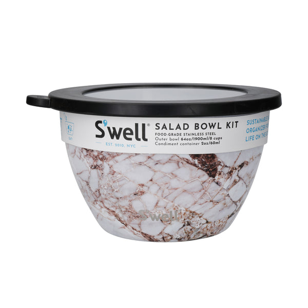 S'well Calacatta Gold Salad Bowl Kit, 1.9L image 4