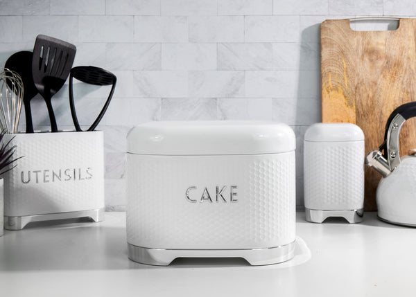 Lovello Textured Steel Cake Tin - Ice White image 5