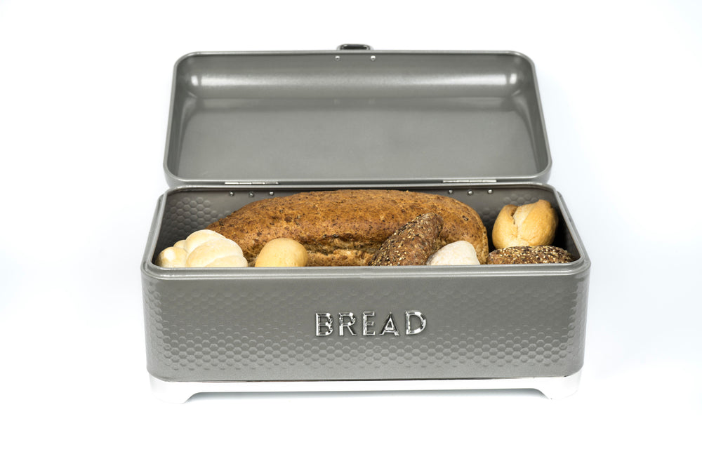 Lovello Textured Bread Bin - Shadow Grey