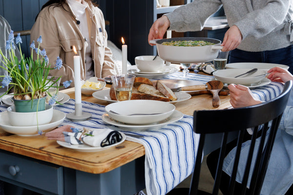 Mikasa Cranborne Stoneware Pasta Bowls, Set of 4, 24cm, Cream image 6