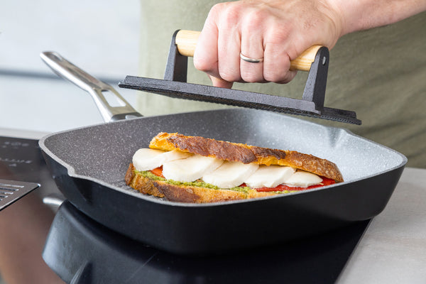 MasterClass Cast Iron Grill Press with Wooden Handle image 5