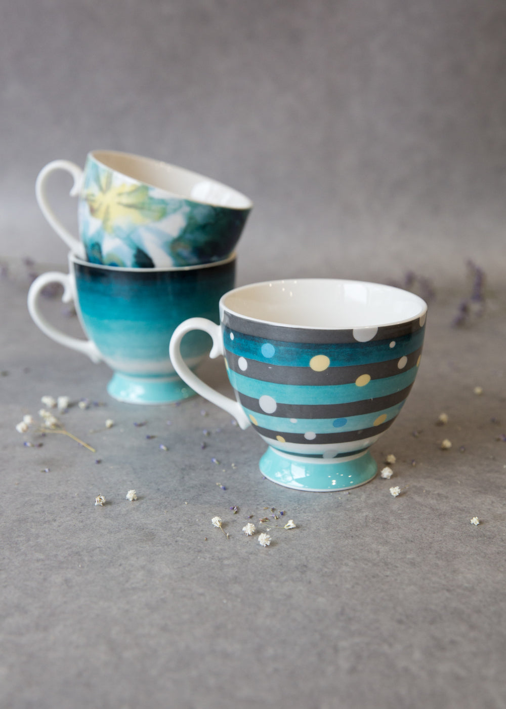 KitchenCraft China Spot Stripe Mug