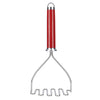 6pc Empire Red Silicone Utensil Set with Basting Spoon, Ladle, Slotted Turner, Wire Masher, Slotted Spoon & Tongs