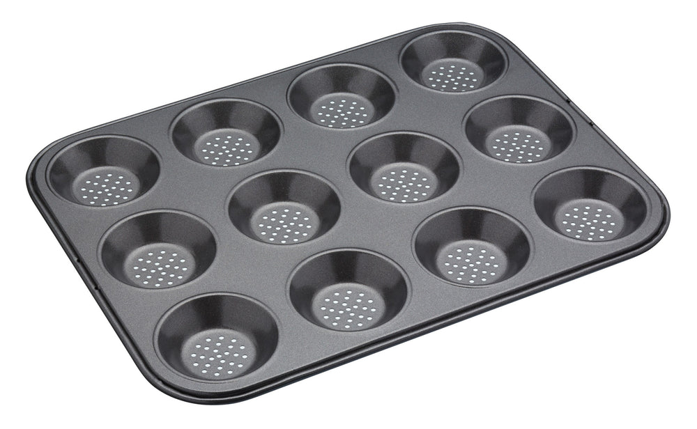 5pc Crusty Bake Non-Stick Bakeware Set with Quiche Tin, Pizza Crisper, 2lb Loaf Pan, Baking Tray and 12-Hole Pan