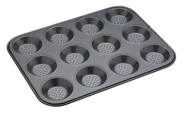 5pc Crusty Bake Non-Stick Bakeware Set with Quiche Tin, Pizza Crisper, 2lb Loaf Pan, Baking Tray and 12-Hole Pan image 3