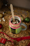 10pc Hot Chocolate Mug Set with Chocolate Stirrer Mould and Decorating Ribbon image 3