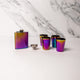 5pc Drink Set with 4x Metallic-Effect Shot Glasses and Stainless Steel Hip Flask with Refill Funnel