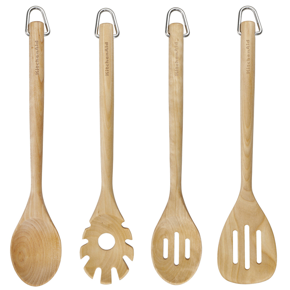 5pc Eco-Friendly Birchwood Kitchen Set with Chopping Board, Solid Turner, Slotted Turner, Slotted Spoon & Spoon Spatula