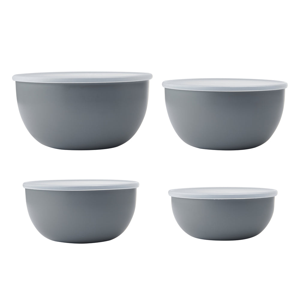 KitchenAid 4pc Meal Prep Bowls Set with Lids - Charcoal Grey