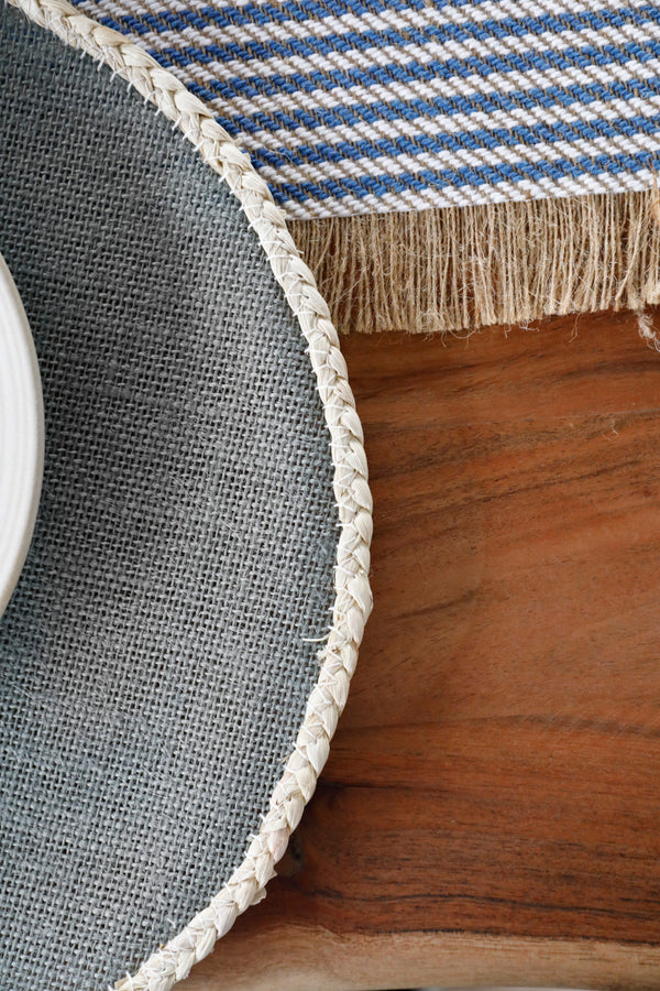 Creative Tops Round Jute Placemats, Set of 4, Grey, 34 cm image 2