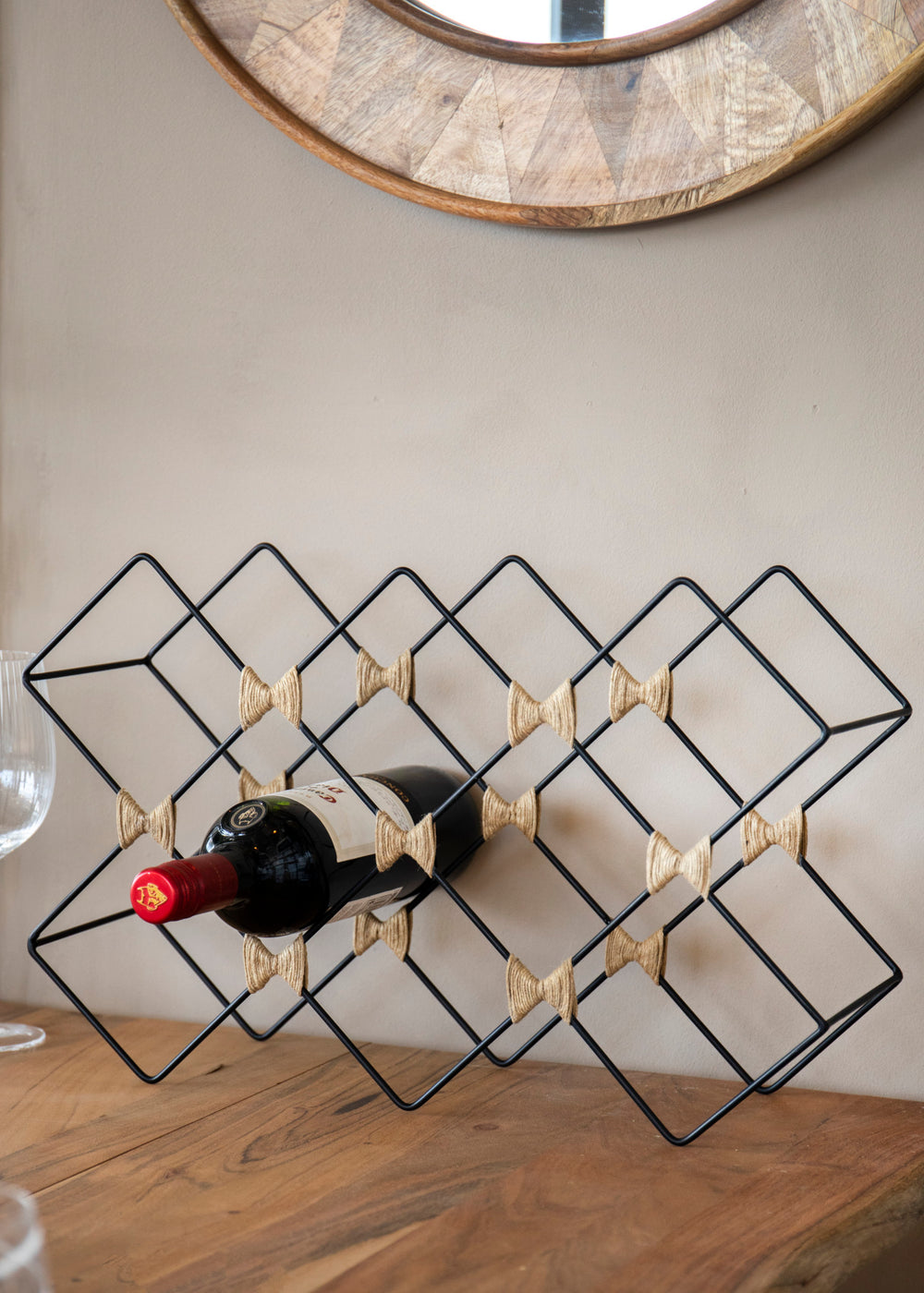 BarCraft 8-Bottle Metal Wine Rack