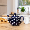 London Pottery Farmhouse 4 Cup Teapot Blue With White Spots image 2