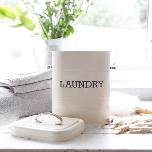 Living Nostalgia Antique Cream Laundry Tin image 8