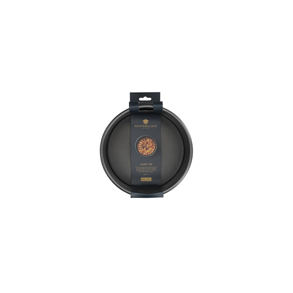 MasterClass Non-Stick Round Loose Base Deep Cake Pan, 18cm
