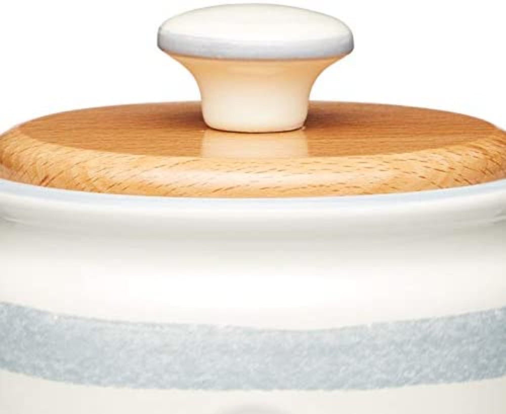 Classic Collection Striped Ceramic Tea Caddy