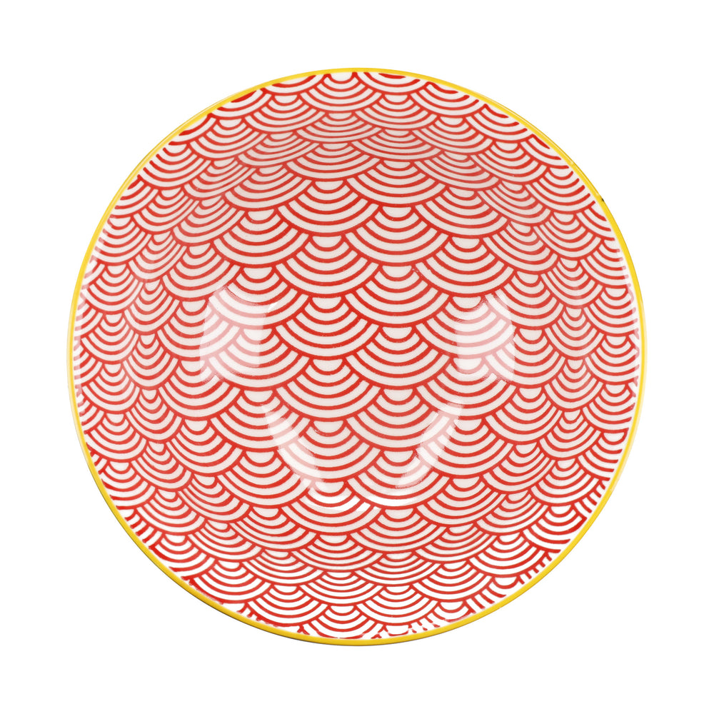 KitchenCraft Set of 4 Ceramic Cereal Bowls - 'Blues' Design