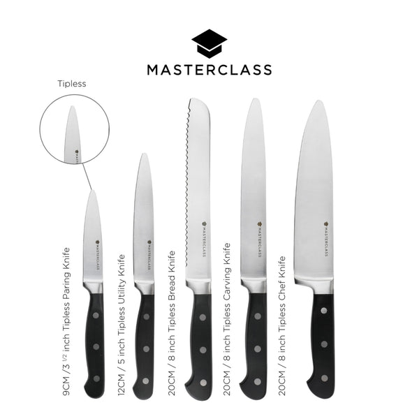 MasterClass Tipless Knife Block - 5 Piece Set image 4
