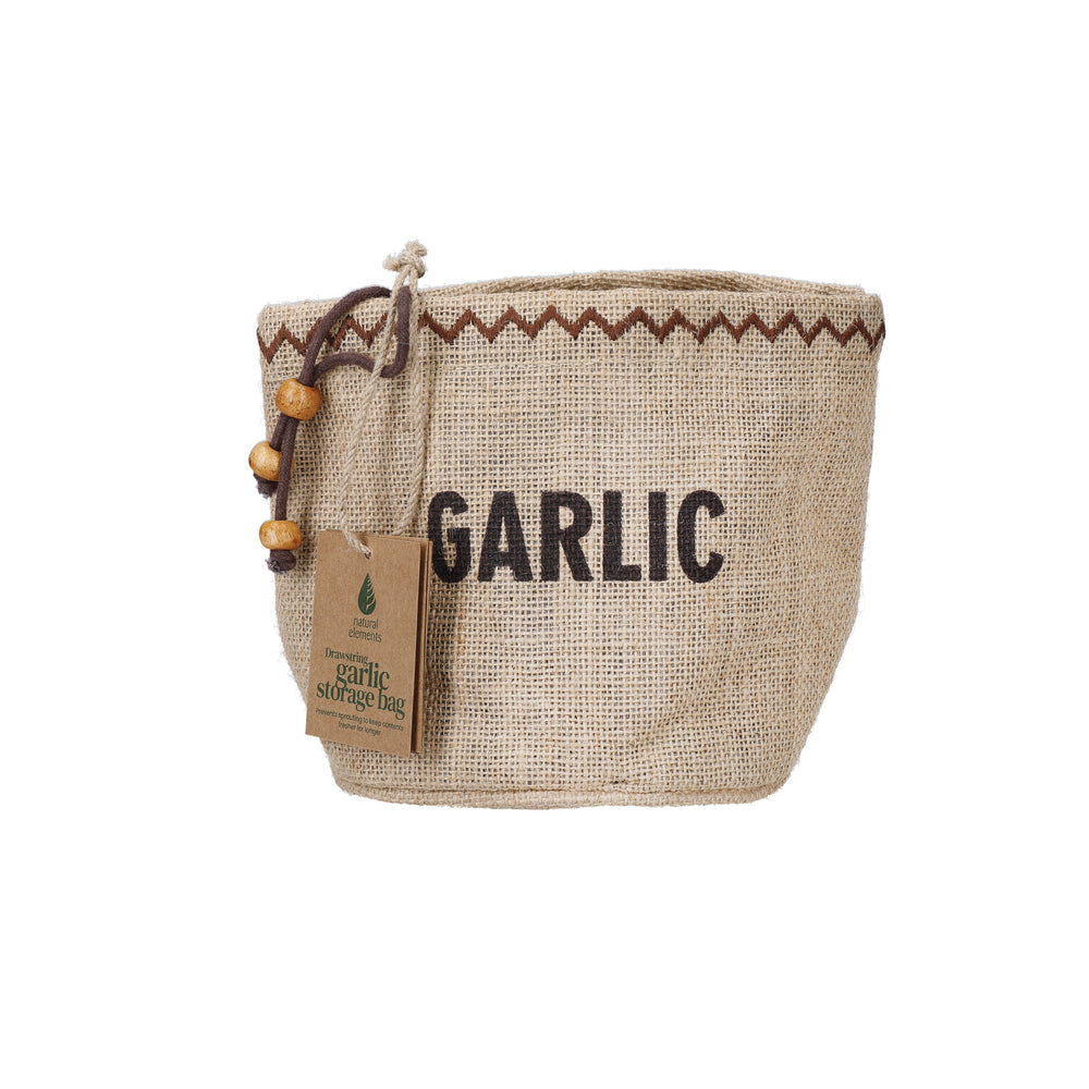 Natural Elements Hessian Garlic Storage Bag