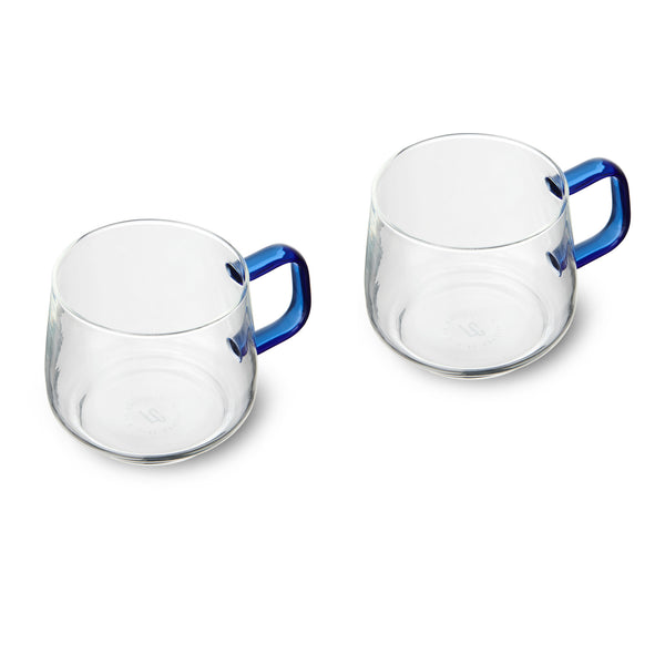 La Cafetière Glass Mug With Green Glass Handle, Set of 2, 275ml image 3