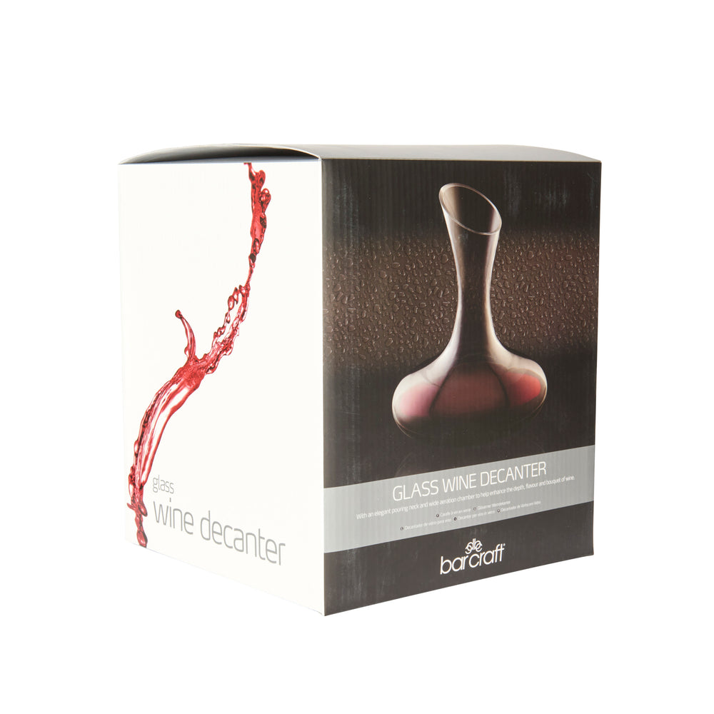 BarCraft Deluxe 1.5 Litre Glass Wine Decanter