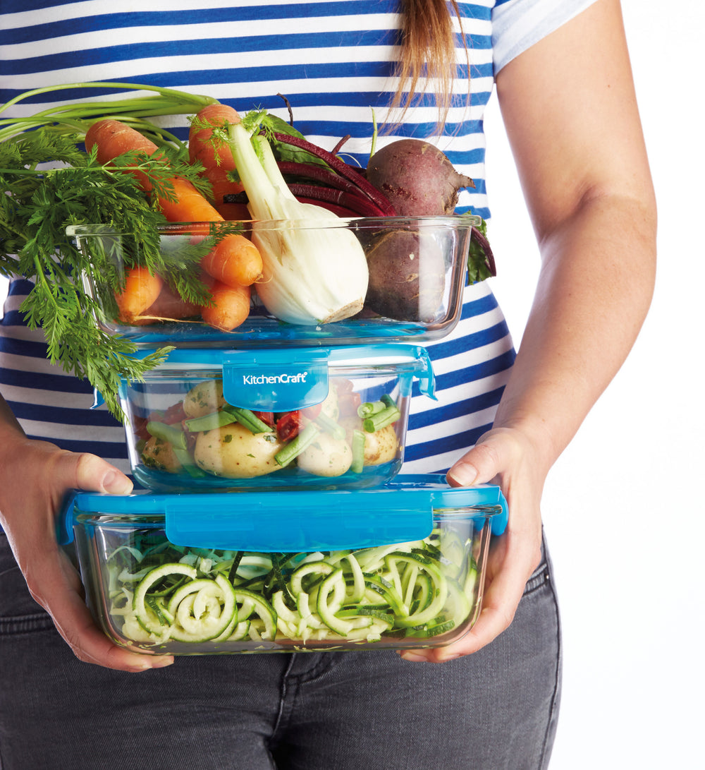 KitchenCraft Pure Seal Glass Rectangular 1 Litre Storage Container