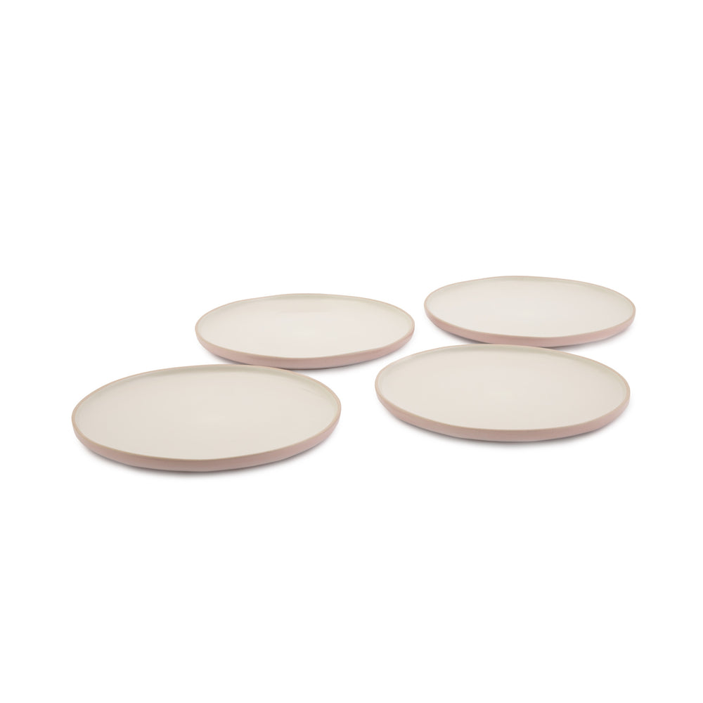 Jamie Oliver Big Love Perfect Plates, Stoneware, Set of 4, Pink, 27cm