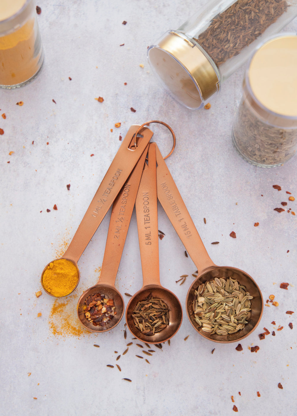 MasterClass Copper Finish Measuring Spoon Set