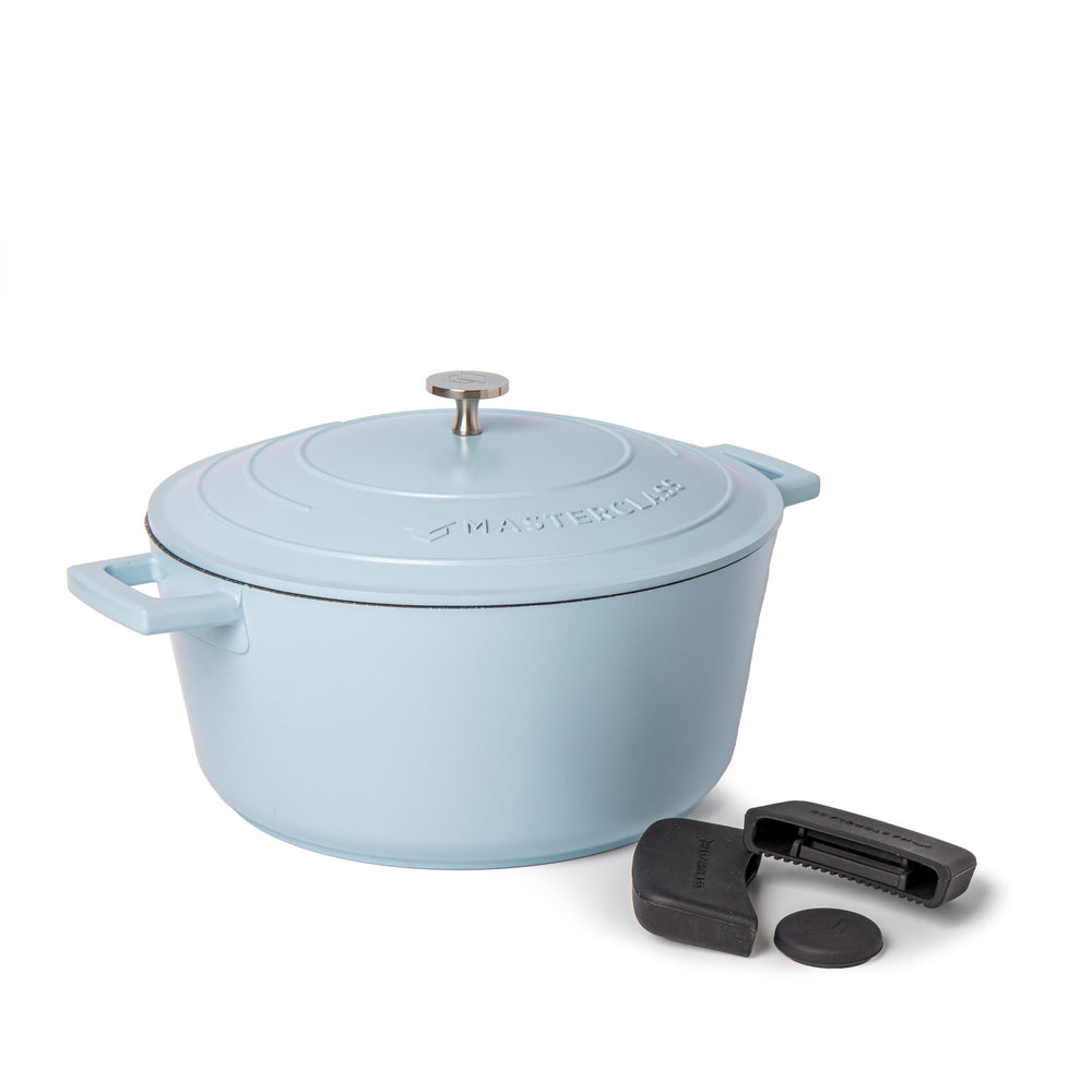 MasterClass 4pc Casserole Dish Set with Non-Stick Cast Aluminium Casserole Dish, 5L and 3x Silicone Handle Covers image 1