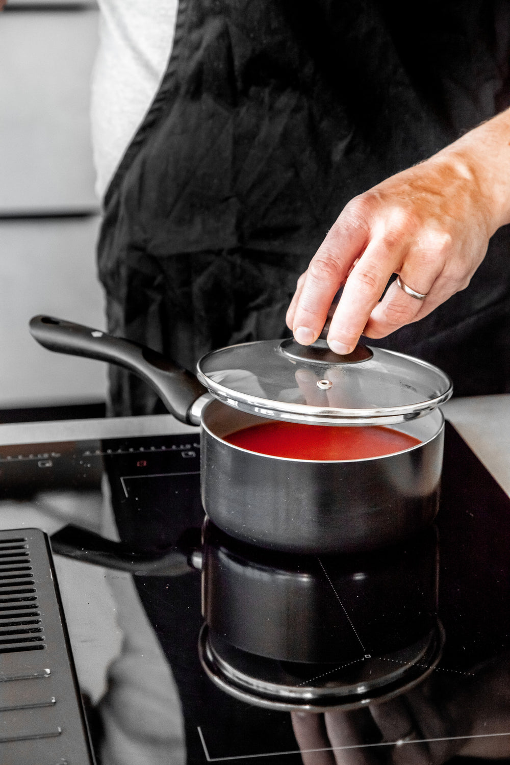 MasterClass Can-to-Pan 16cm Ceramic Non-Stick Saucepan with Lid, Recycled Aluminium