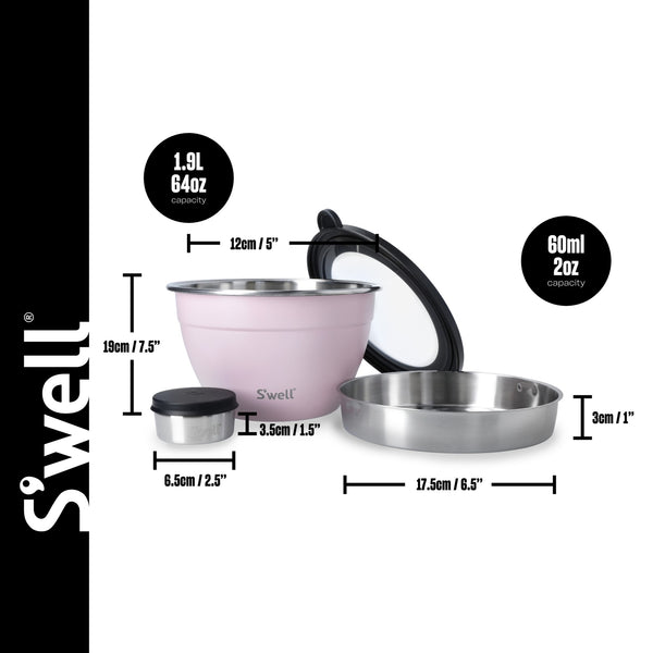  Swell Stainless Steel Salad Bowl Kit 64 Ounces Hillside  Lavender Comes