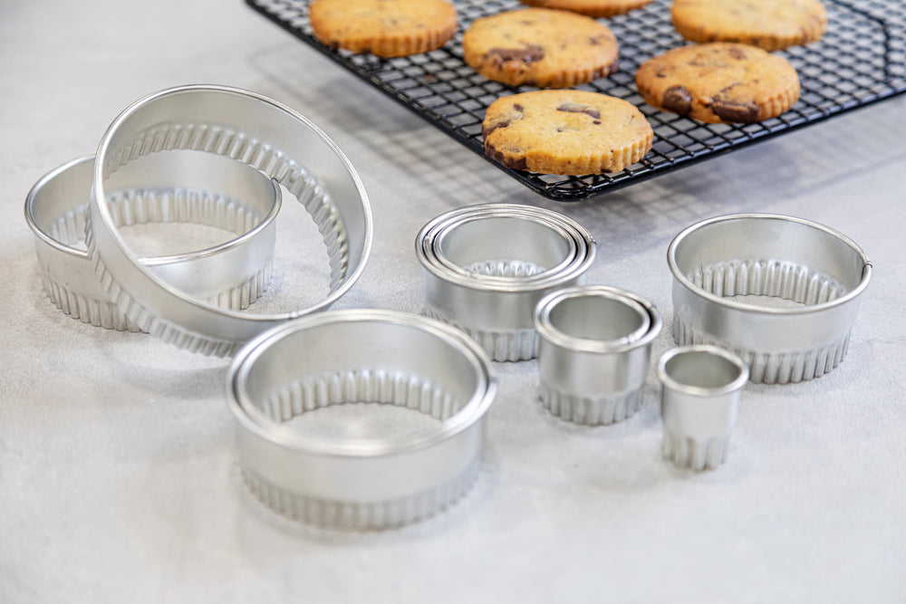 KitchenCraft Eleven Fluted Cutters With Metal Storage Tin