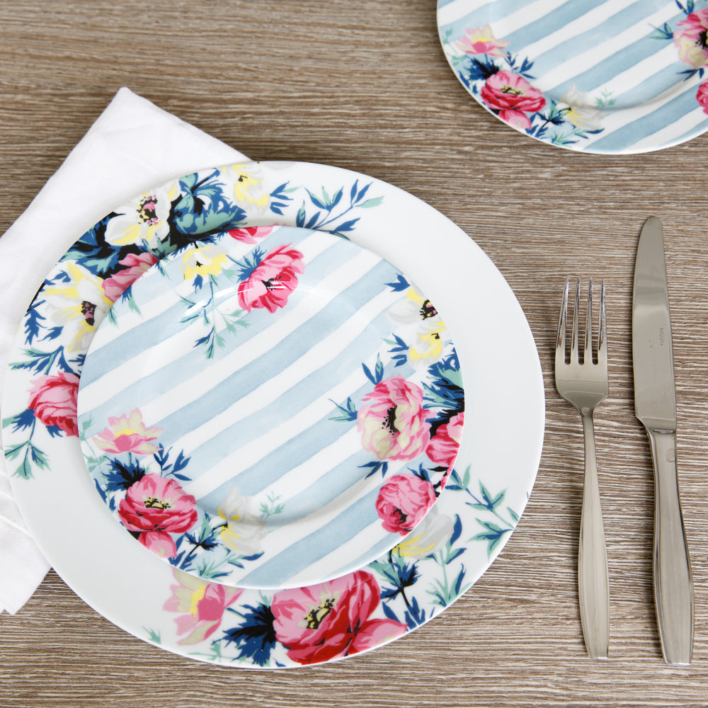 Set of 4 Mikasa Clovelly Porcelain 19cm Side Plates