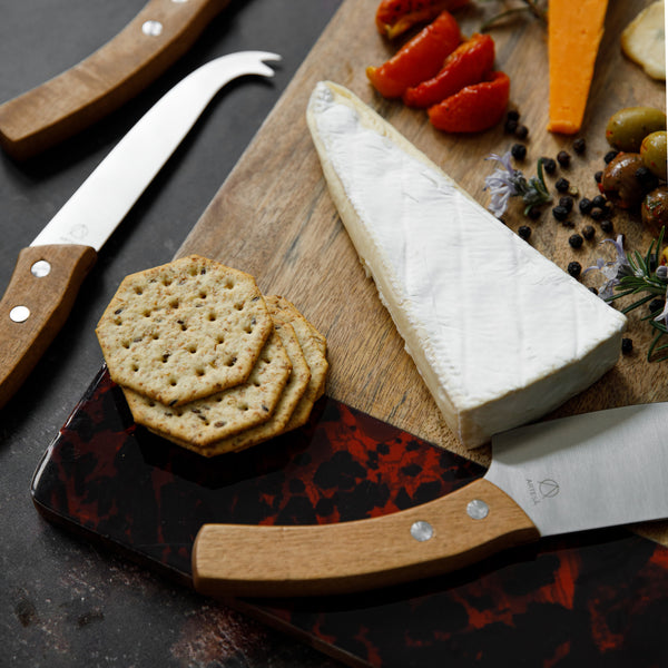 Artesà Mango Wood Rectangular Serving Platter with Tortoiseshell Resin Edge image 2