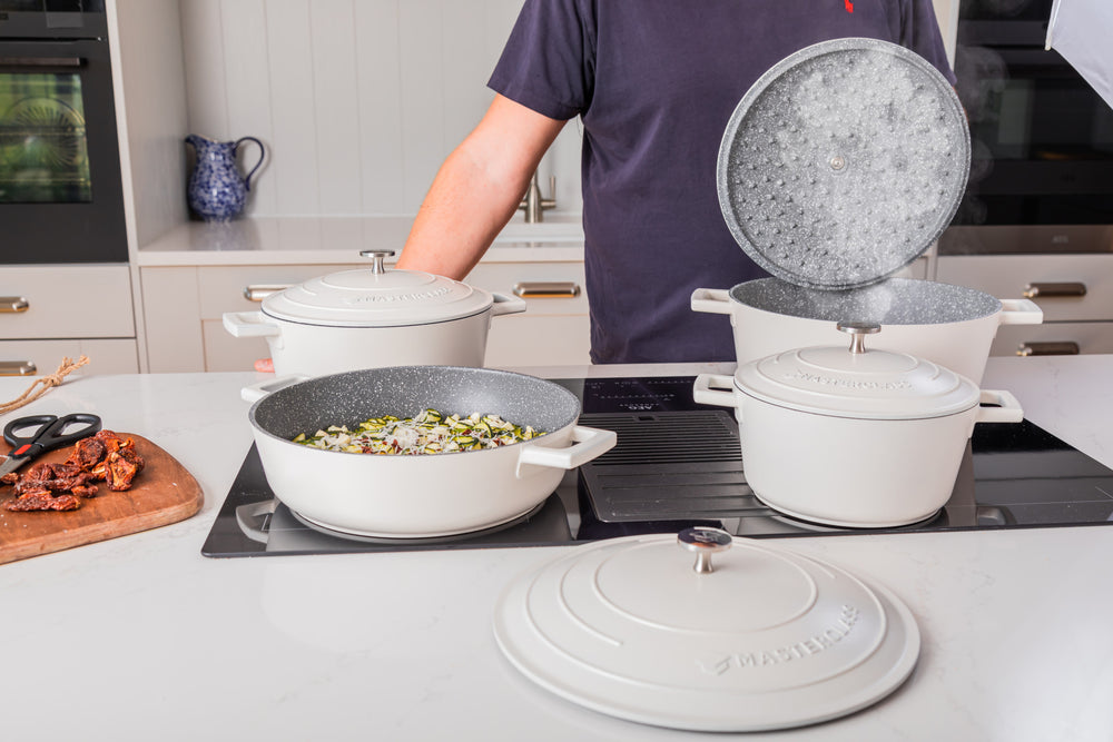 MasterClass Cream Cast Aluminium Casserole Dish, 5L