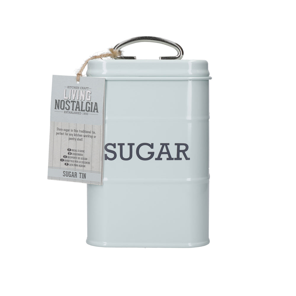 Living Nostalgia Vintage Blue Sugar Tin