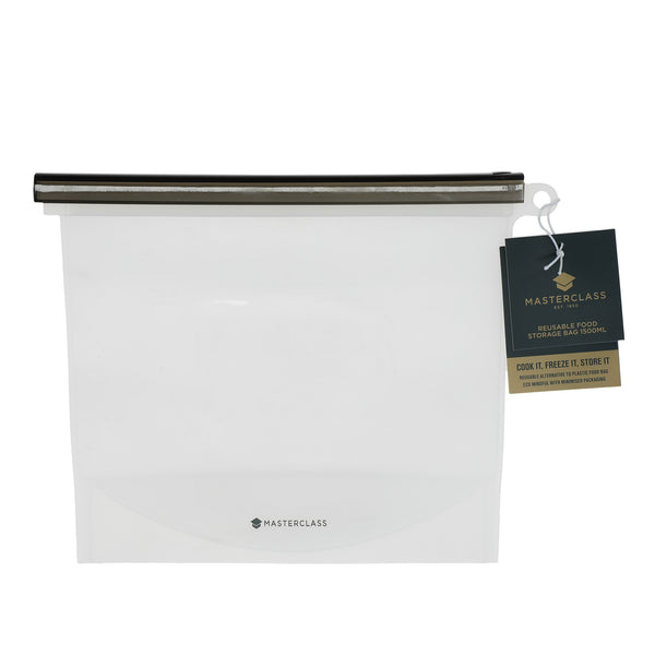 MasterClass 1.5-Litre Reusable Food Bag with Leakproof and Airtight Seal, BPA-Free Silicone image 4