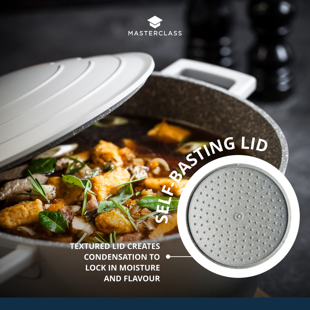 MasterClass Lightweight 4 Litre Casserole Dish with Lid - Ombre Grey