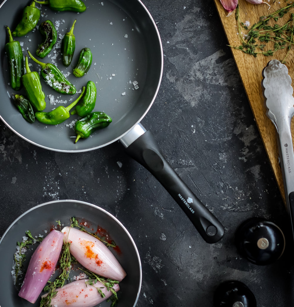 MasterClass Can-to-Pan Ceramic Non-Stick Pan Set with 2 Recycled Aluminium Frying Pans