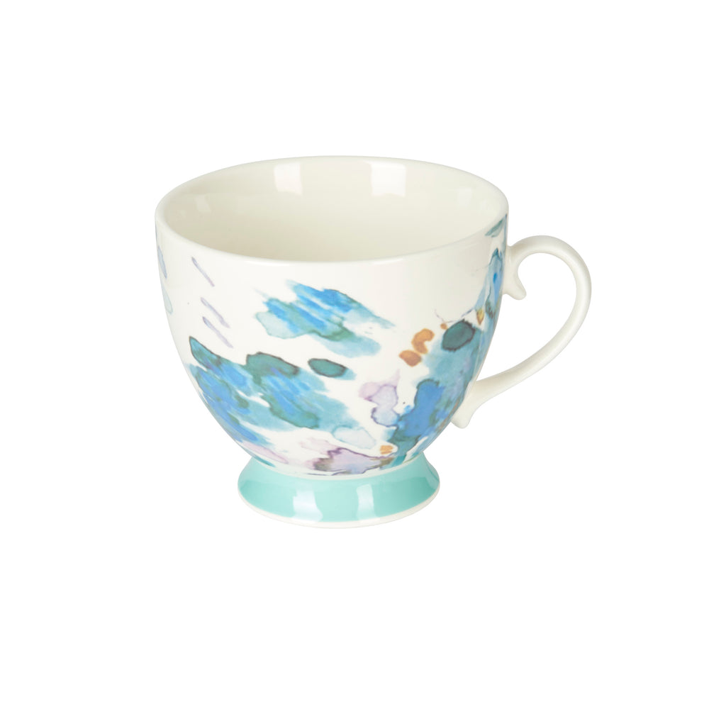 KitchenCraft China Painted Floral Footed Mug