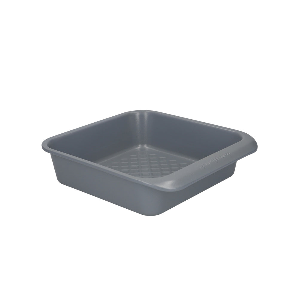 MasterClass Smart Ceramic Square Baking Tin with Robust Non-Stick Coating, Carbon Steel, Grey, 23cm