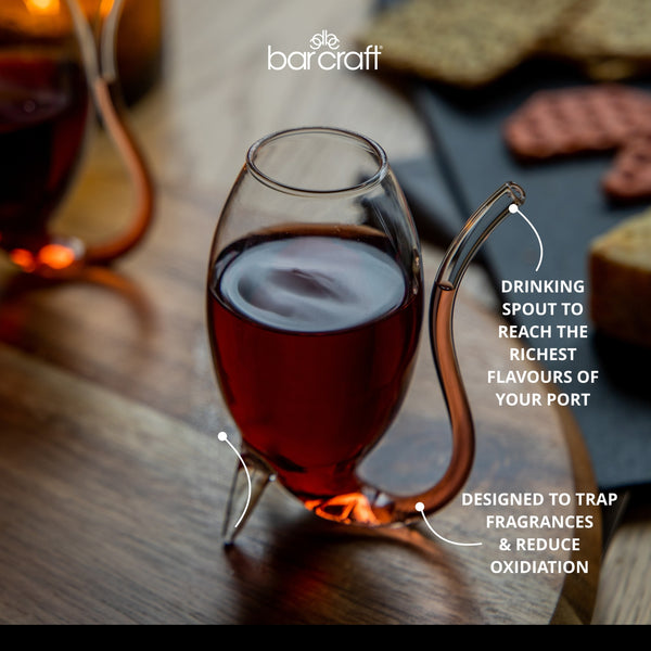 BarCraft Set of 4 Glass Port Sippers image 10