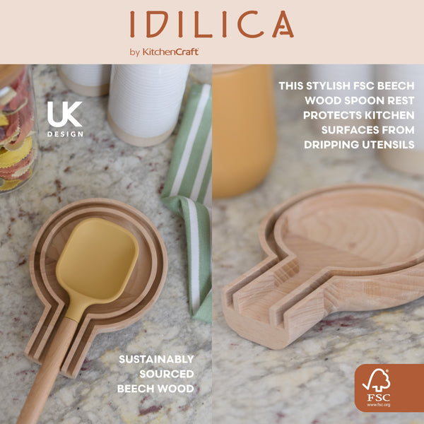 KitchenCraft Idilica Beechwood Spoon Rest image 9