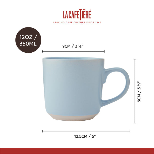 La Cafetière Ceramic Mug, Sky Blue, 350ML image 7