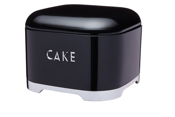 2pc Gift-Tagged Midnight Black Storage Tin Set with Airtight Lids, including Bread Bin, 42x22x19cm & Cake Tin, 26x26x19cm image 4
