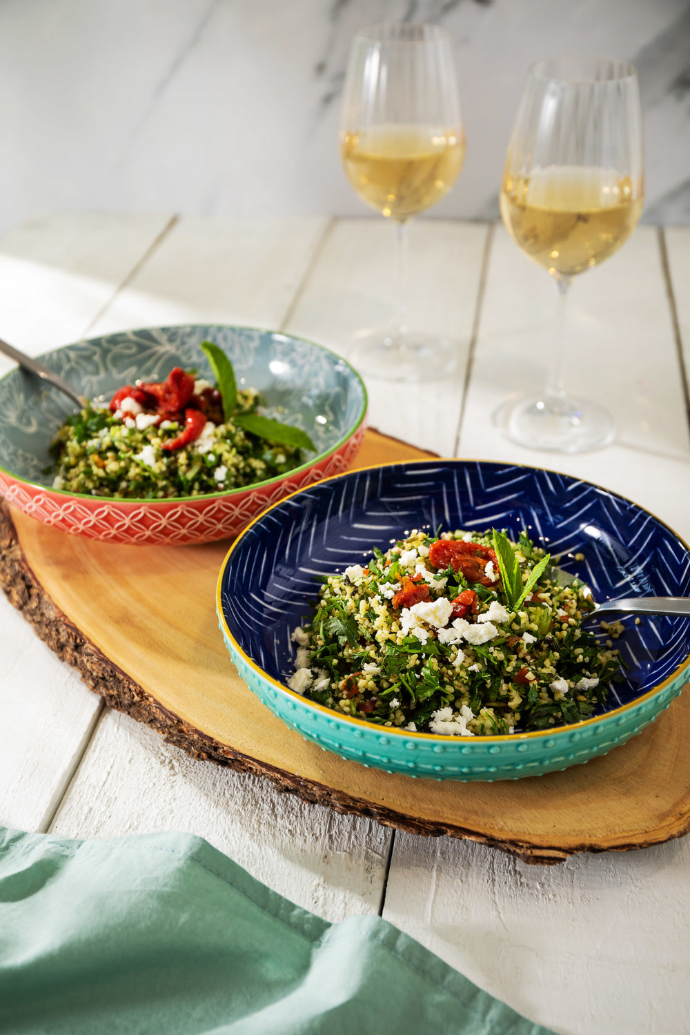 Mikasa Indigo Chevron Stoneware Bowl, 21cm
