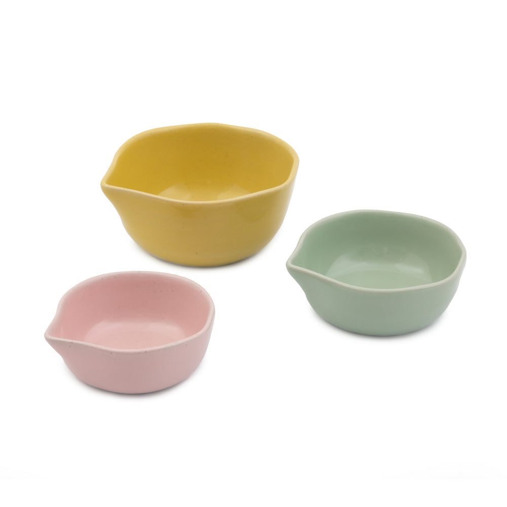 Jamie Oliver Big Love Pinch-Me Pots, Set of 3, 1, ½, ¼ cups image 1