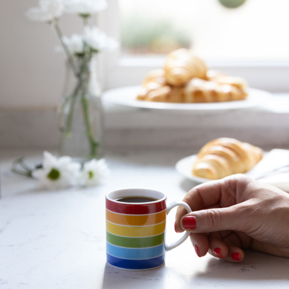 KitchenCraft 80ml Porcelain Rainbow Espresso Cup