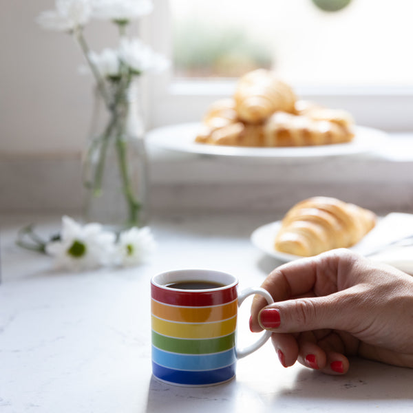 KitchenCraft 80ml Porcelain Rainbow Espresso Cup image 2