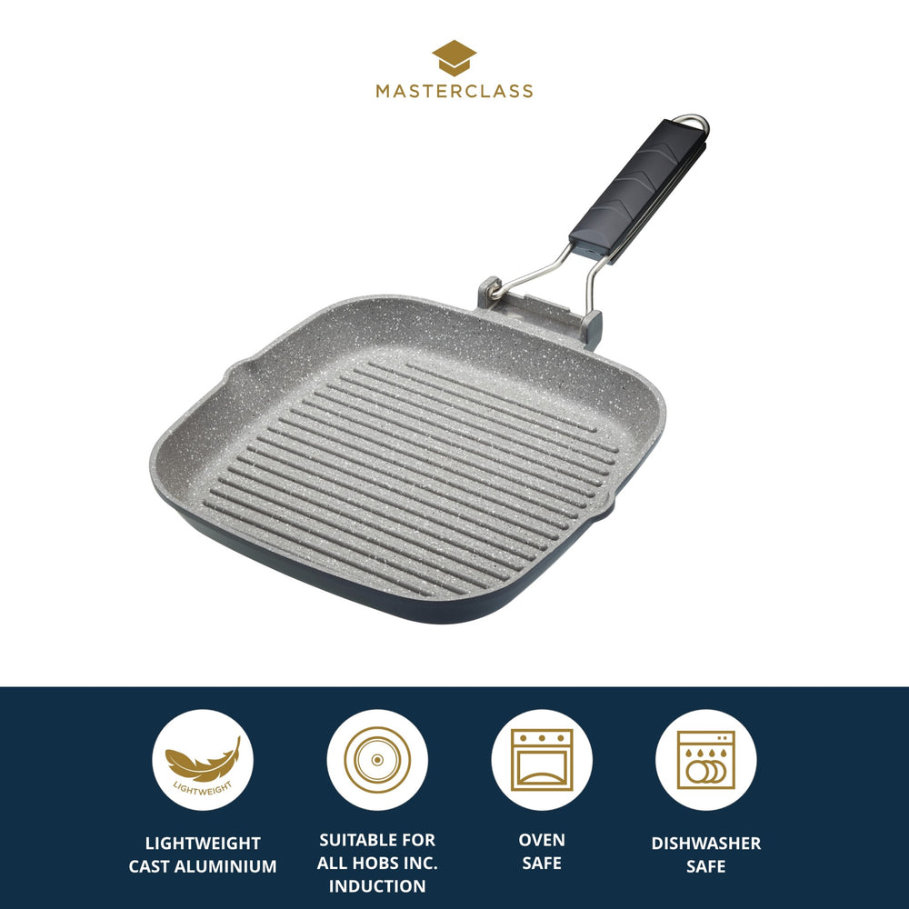 MasterClass Cast Aluminium Grill Pan, 24cm