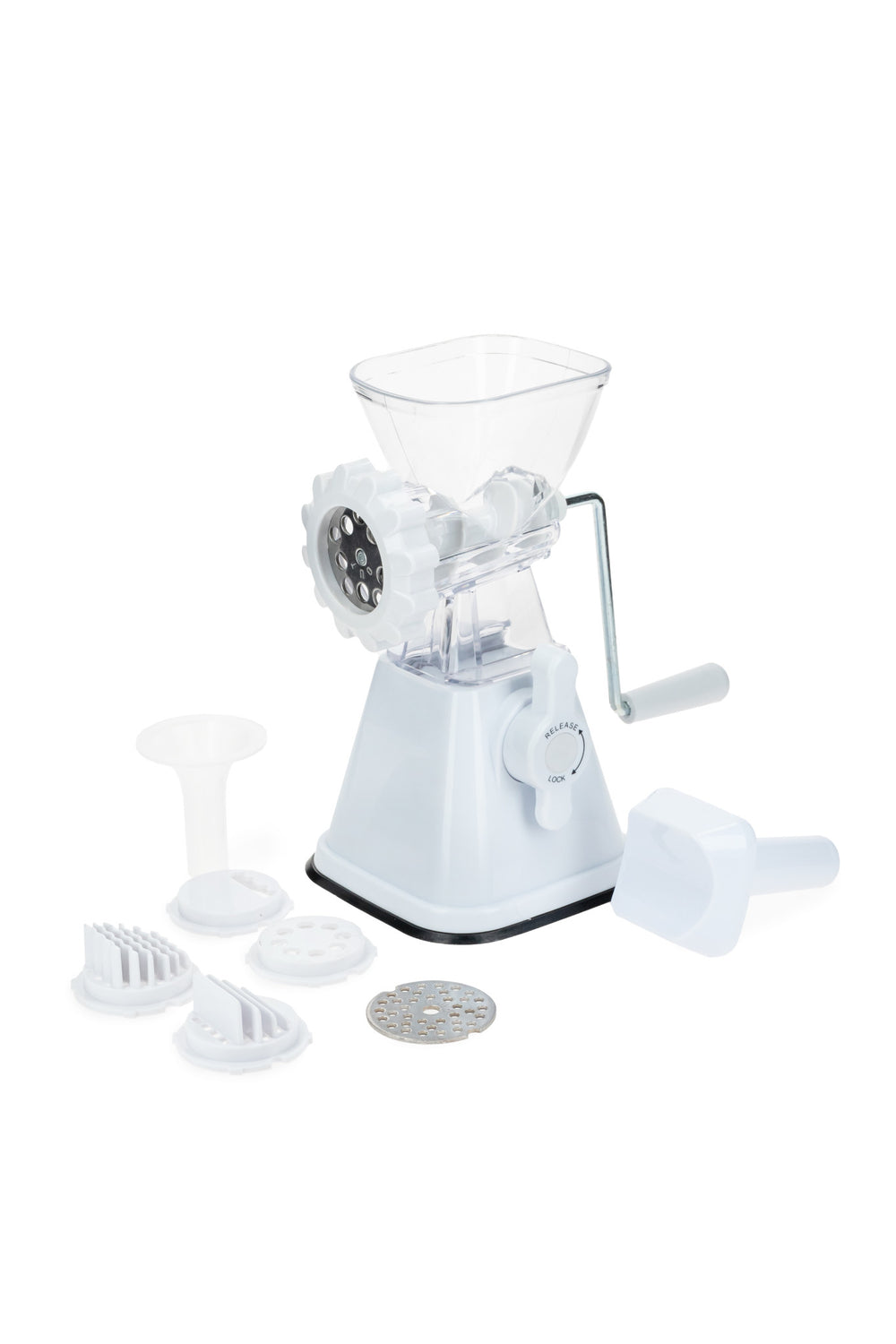 KitchenCraft White Plastic Mincer With Suction Clamp image 1